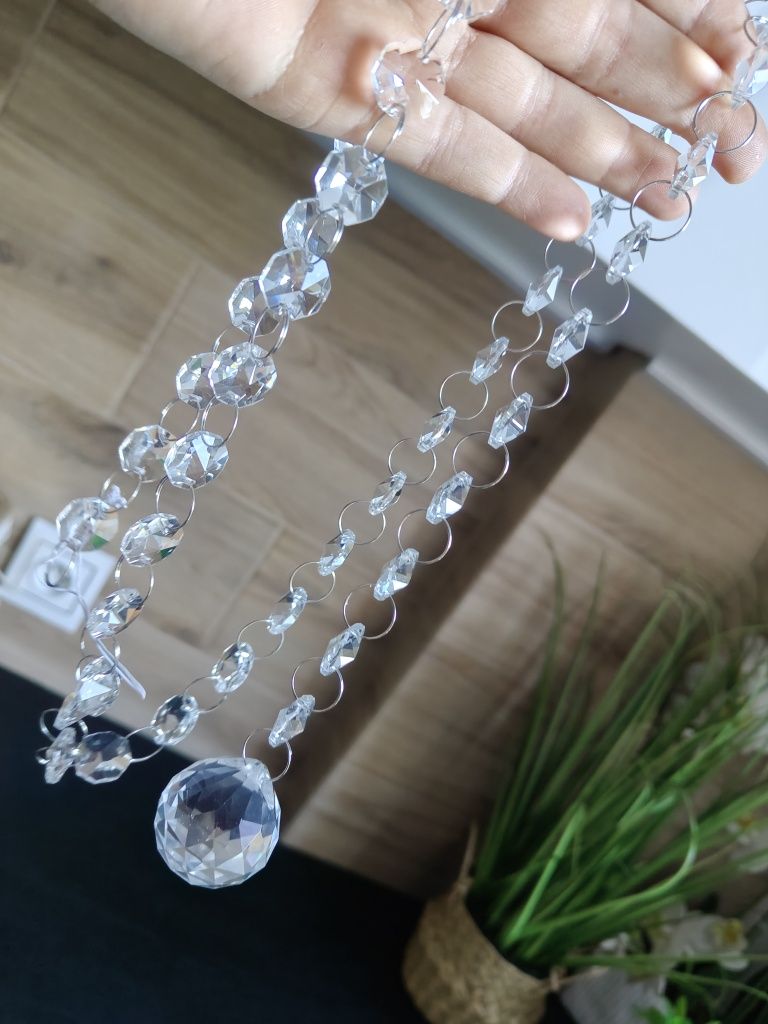 Koraliki girlanda na okno glamour 100cm