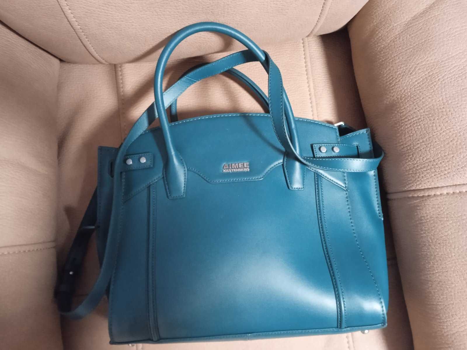 Кожаная брендовая стильная сумка Aimee Kestenberg