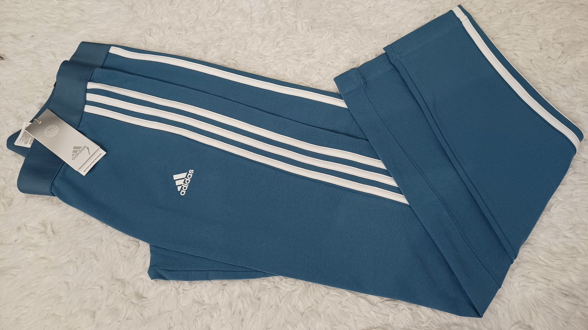 Nowe Legginsy Adidas Sky Blue L