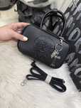 Сумка чорна chrome hearts з брелком