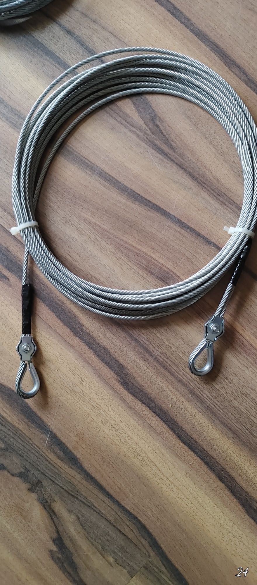 Linka stalowa 6mm. Długość 12m+12m+8m