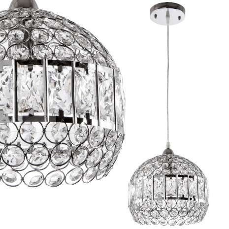 Lampa wisząca KRYSZTAŁY Klosz żyrandol kryształowy z kryształami