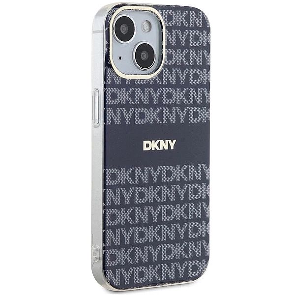 Etui DKNY IML Mono & Stripe MagSafe na iPhone 15 / 14 / 13 - niebieski