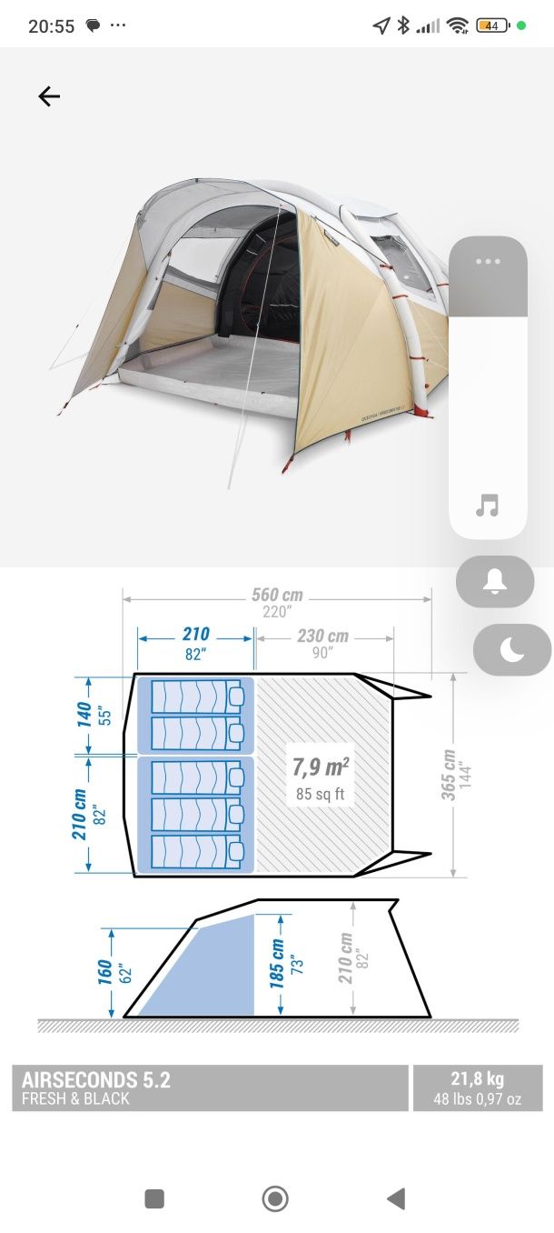 Namiot Quechua 5.2 F&B