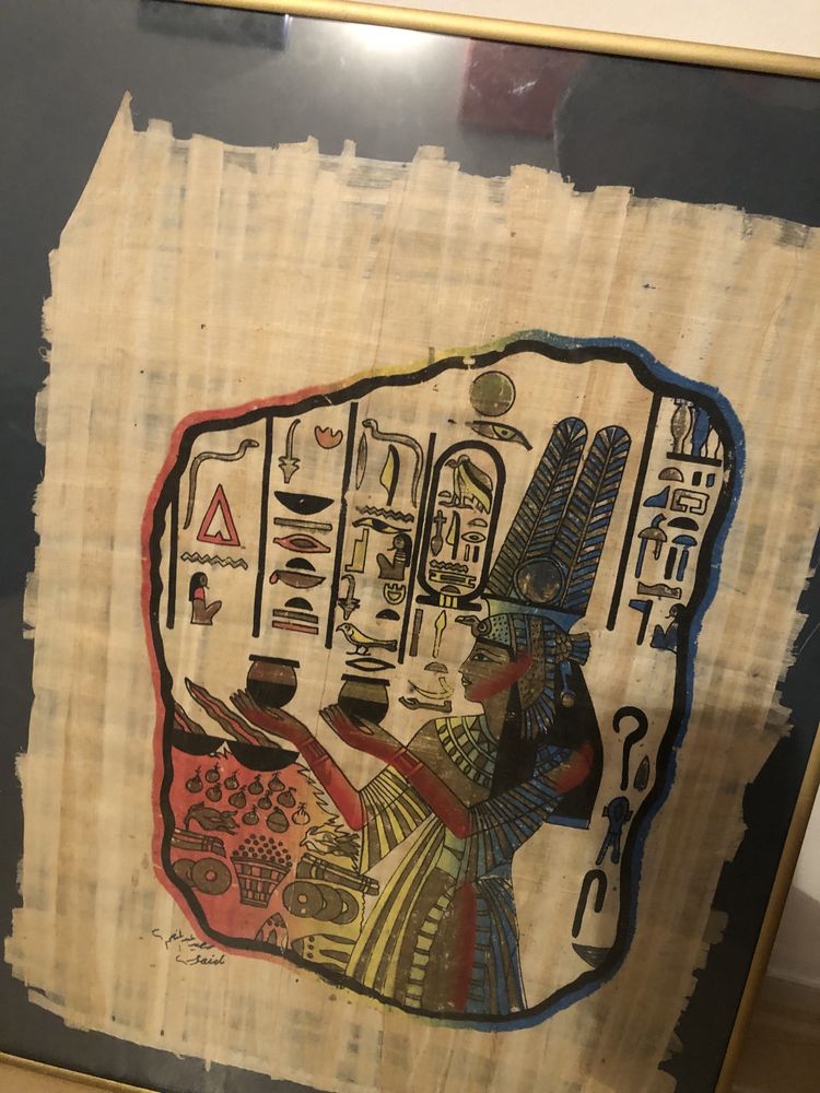 Papirus Egipski w metalowej oprawie