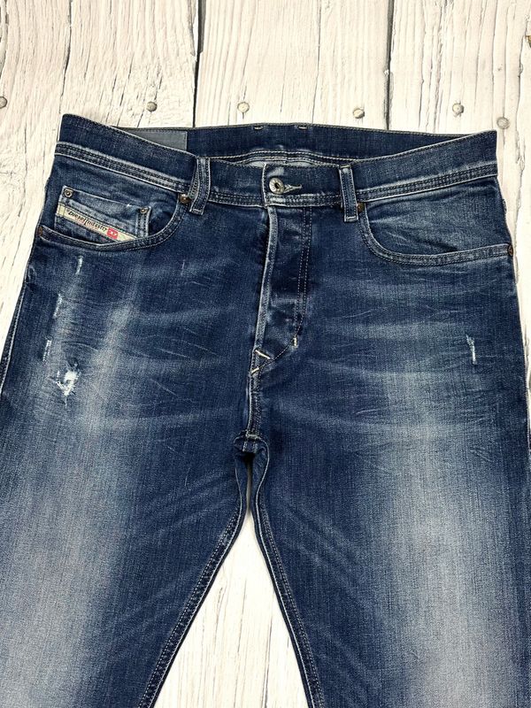 Diesel Tepphar Jeansy Rurki Męskie Spodnie Skinny Fit Logowane r. W31