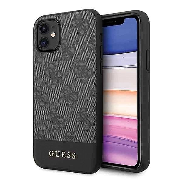 Etui Guess 4G Stripe Collection na iPhone 11/6,1" / Xr - szare