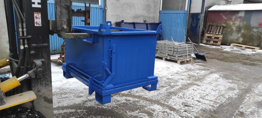 Koleba prostokątna z otwieranym dnem, magazyn, PMDB 500 L konterner