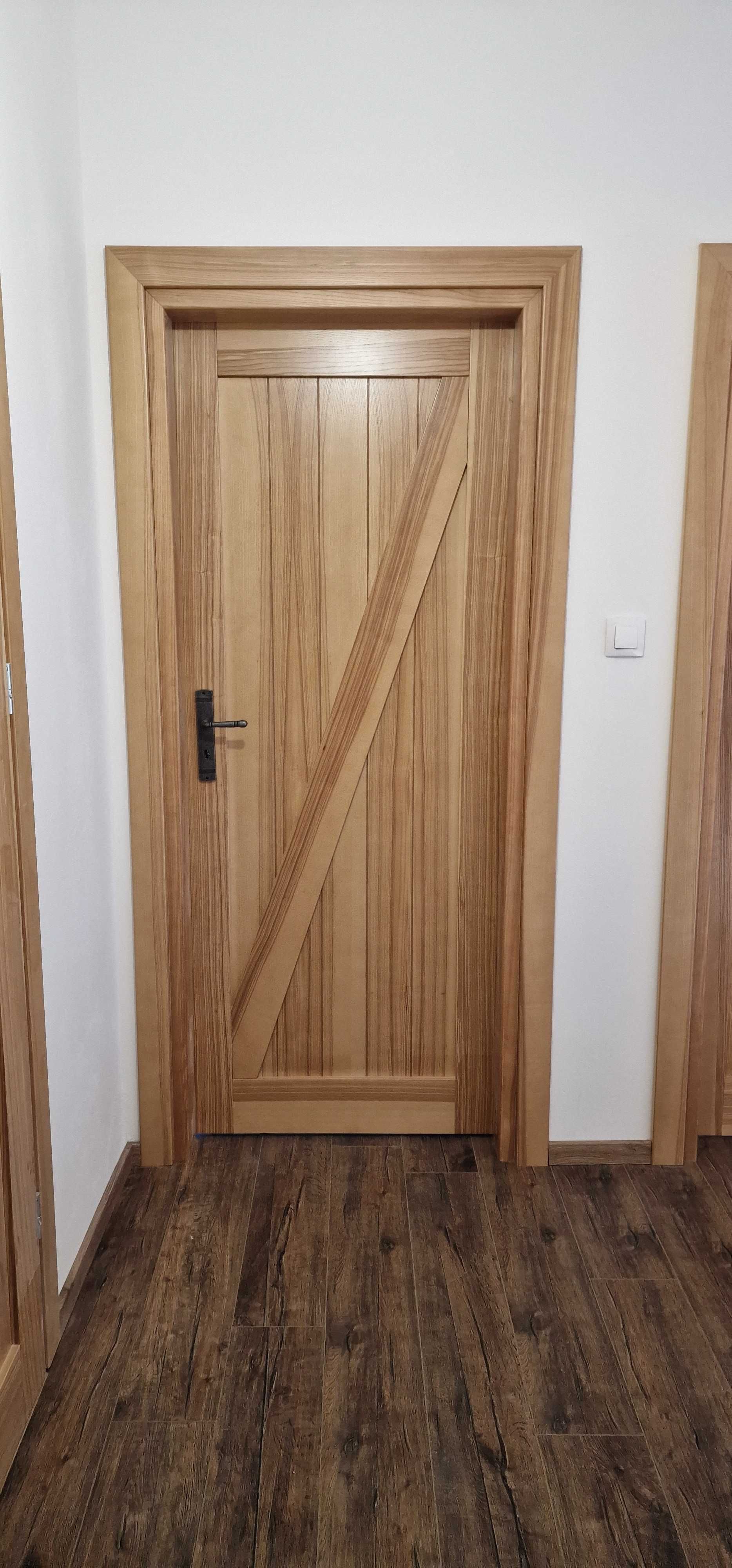 Drzwi Wewnętrzne Drewniane Dębowe