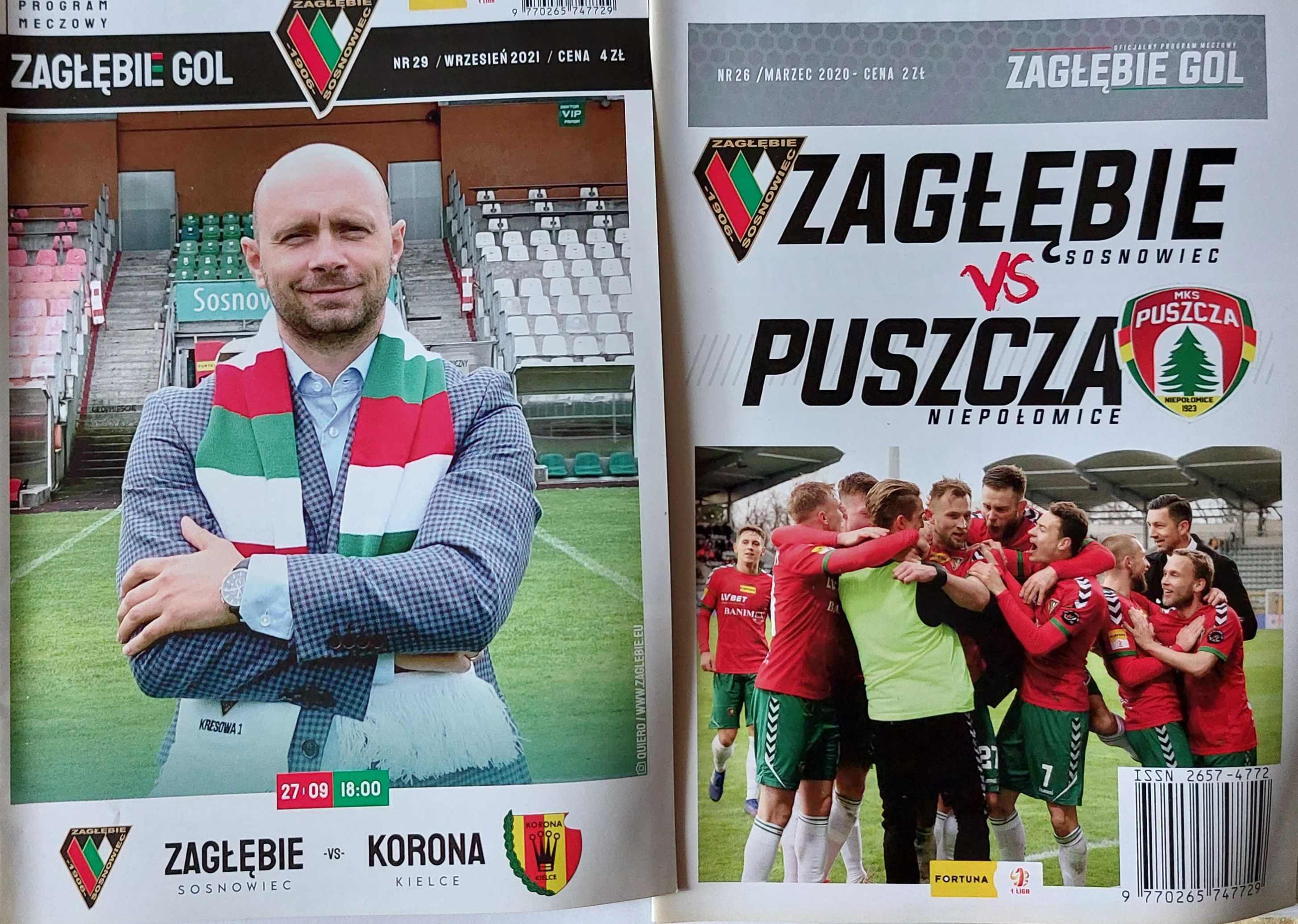 ZAGŁĘBIE SOSNOWIEC Gol | 10 numerów czasopisma | program meczowy