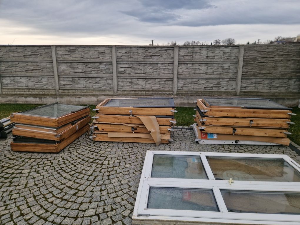 Okno 78x1 dachowe 74x118x7szt z demontazu 78x115 duzy 54x78x2szt wy