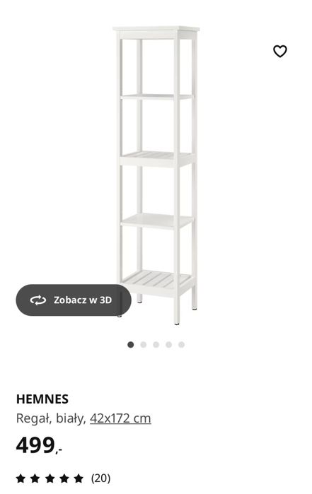 Regał Hemnes ikea 42x172cm