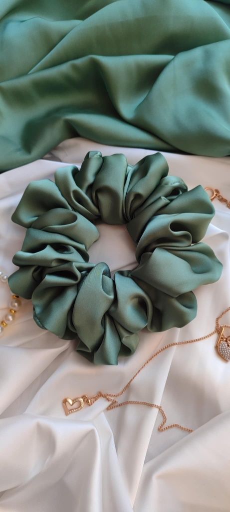 Scrunchie do włosów rozm XL Jedwab