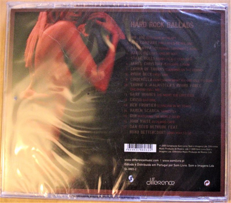 2 CD - Hard Rock Ballads e Romantic Rock, raros, novos
