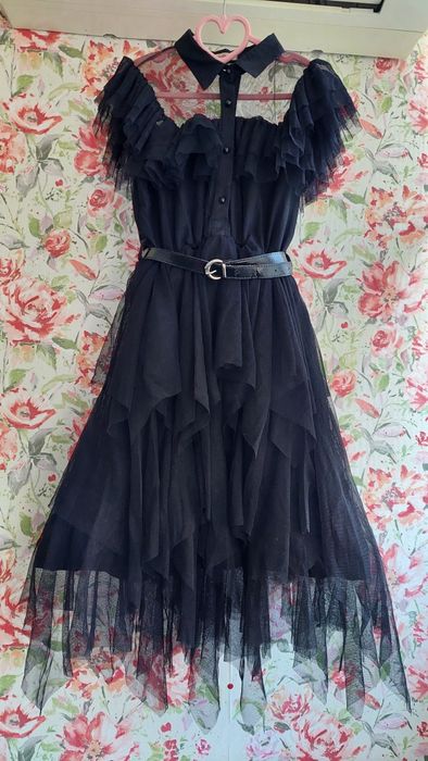 Чорна нарядна  сукня для дівчинки Венздей Addams Wednesday  рост 152