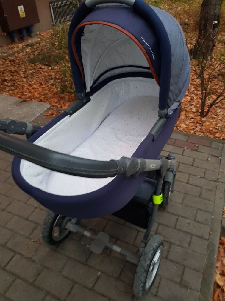 Wózek 2 in 1 gondola i spacerówka amelis pro delti jeans 2 w 1