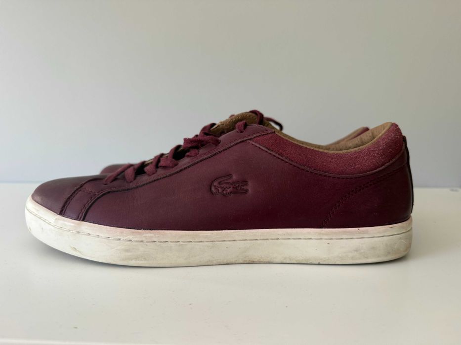 Buty Lacoste męskie eleganckie bordowe Stan BDB+, rozmiar 43