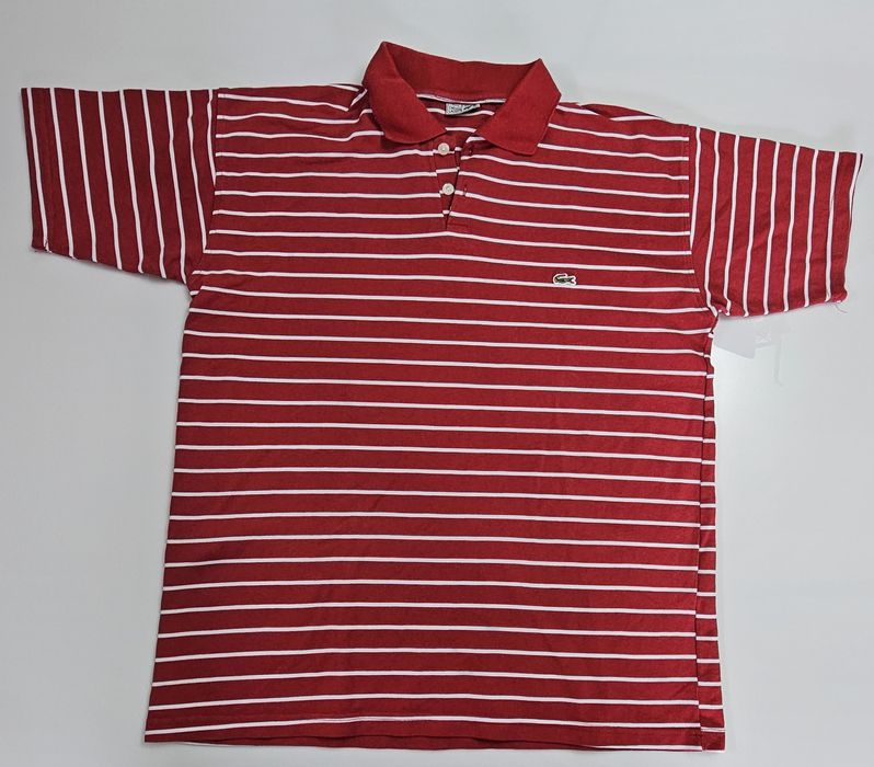 Koszulka Męska Polo Lacoste Czerwona W Paski Rozmiar Xl