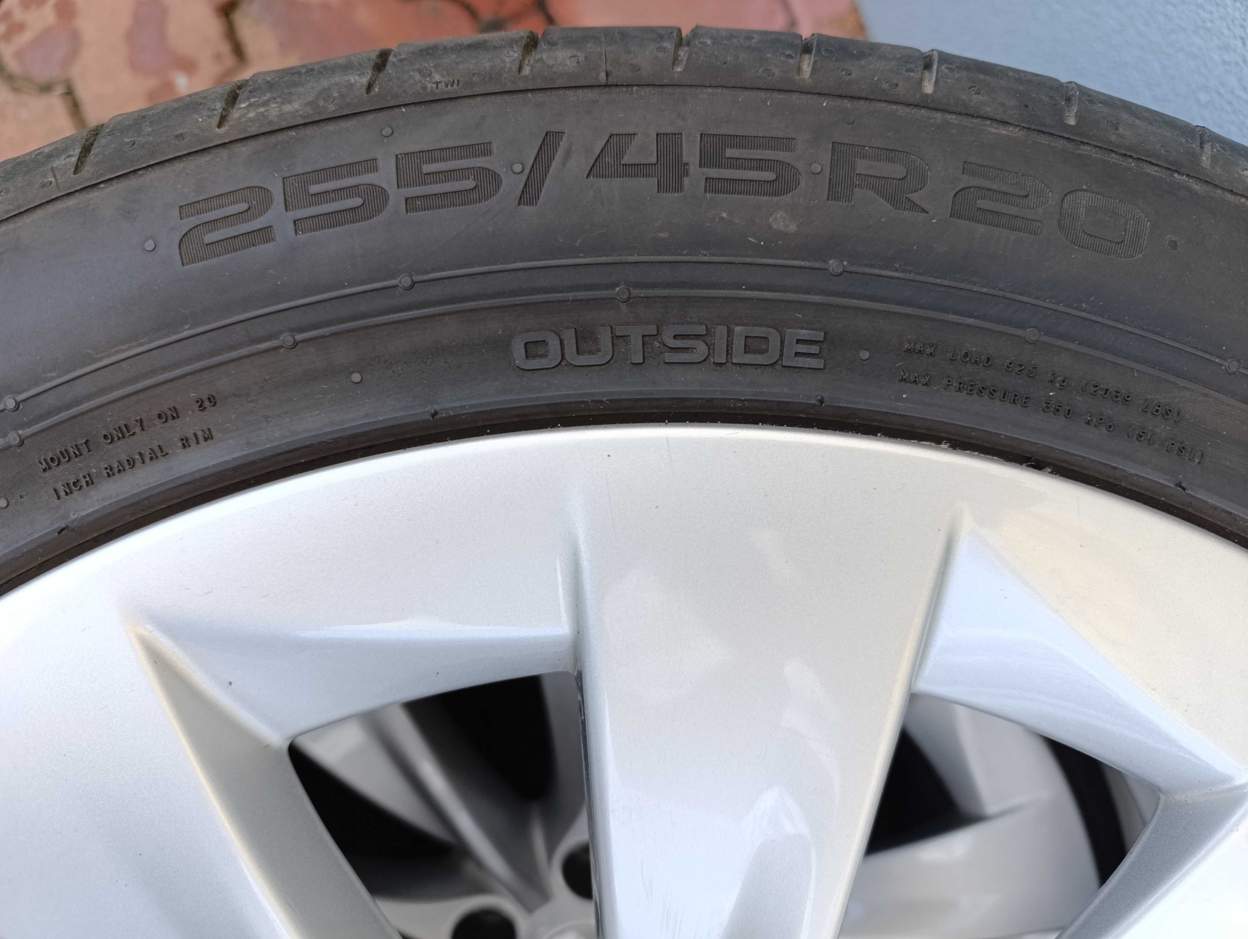 4x NOWE Koła Felgi TESLA X opony Lato Oryginalne 255 i 275/45 R20
