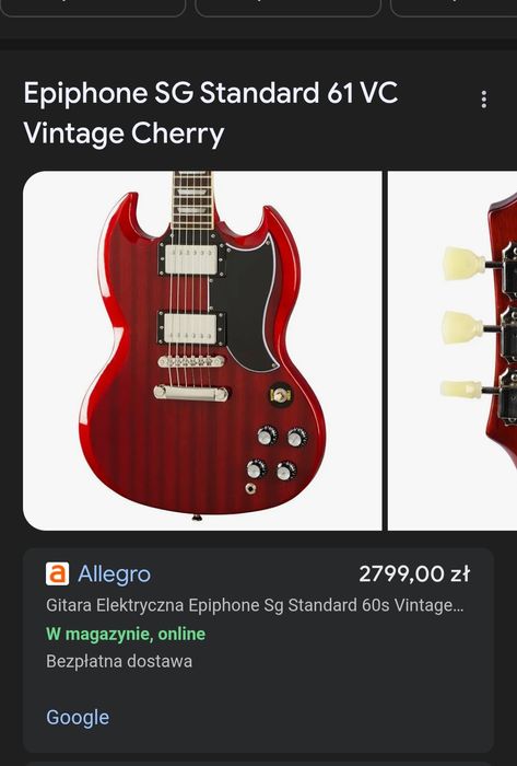 Gitara Epiphone SG Standard '61 Vintage Cherry
