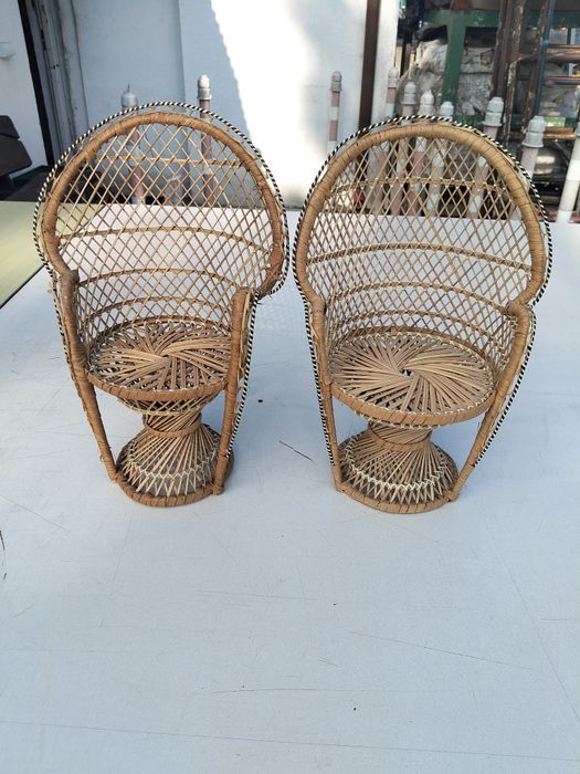 Fotel Paw rattan dla lalki