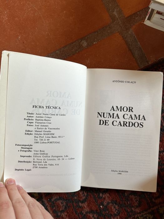 livro de António COLAÇO - Amor numa cama DE cardos