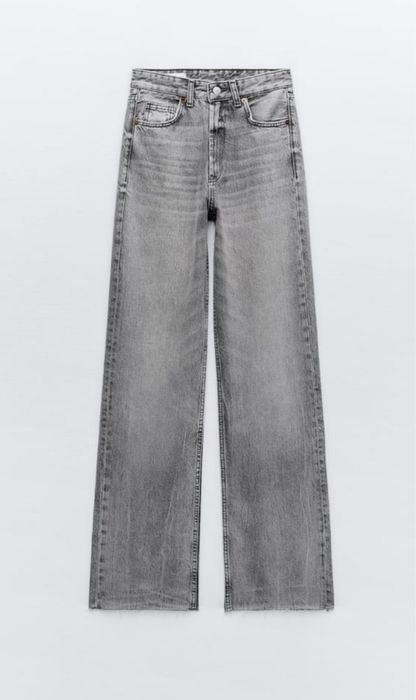 Джинси Wide Leg висока посадка Zara 34 Сірі