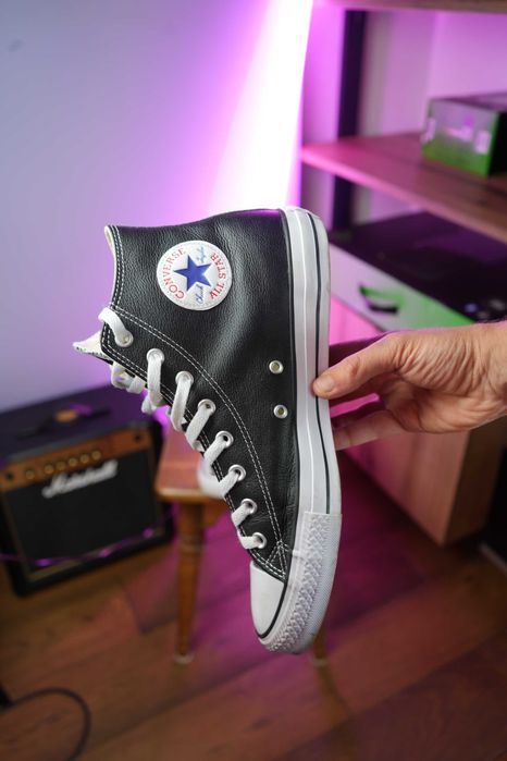 Czarne skórzane Converse Chuck Taylor | Rozmiar 45