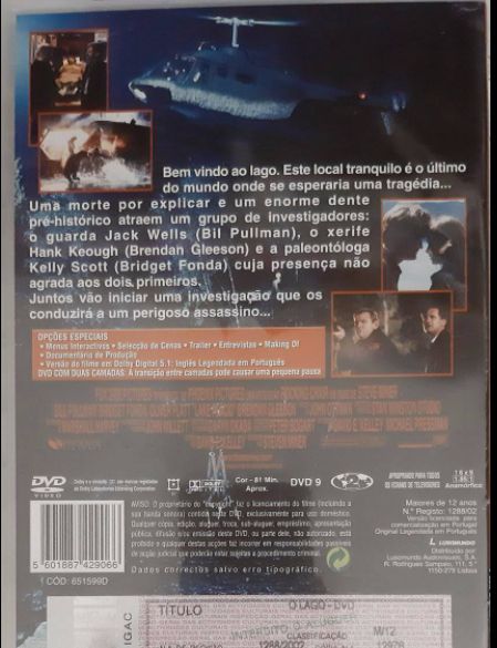 DVD O LAGO - NOVO Selado Plastificado Filme Lake Placid Pullman Fonda