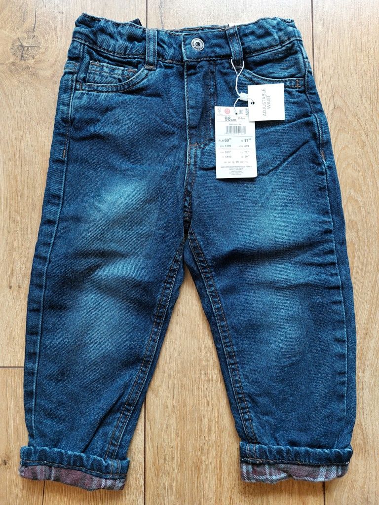 Nowe jeansy spodnie Reserved 98 regular fit z metkami