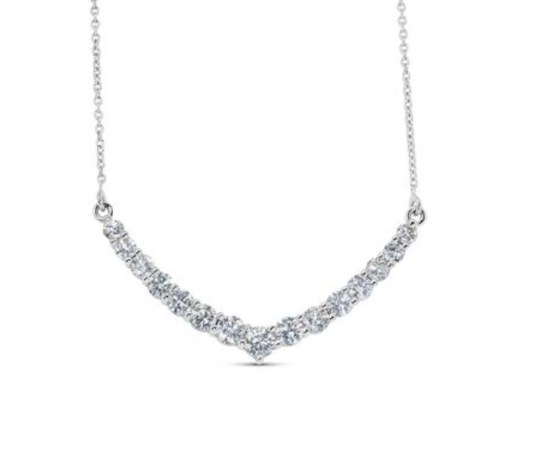 Colar em ouro branco e diamantes