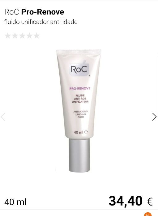 Creme Rosto ROC Pro Renove Fluido antienvelhecimento (oferta portes)