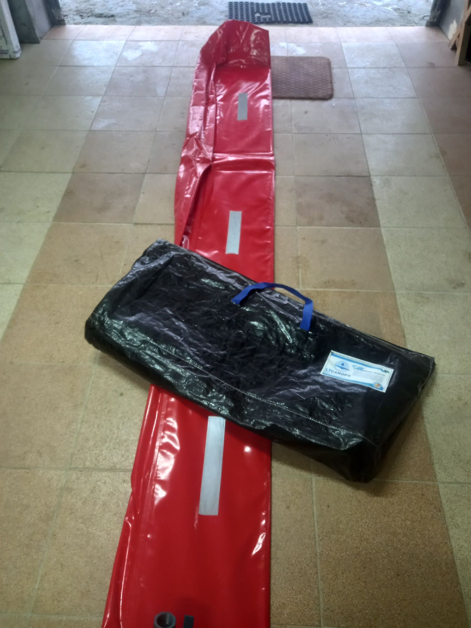 Przemysłowa rura przeciwpowodziowa z PVC,300x30x30cm, czerwona
