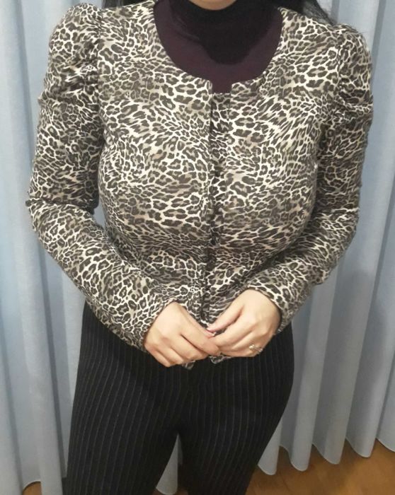 Casaco estampado leopardo