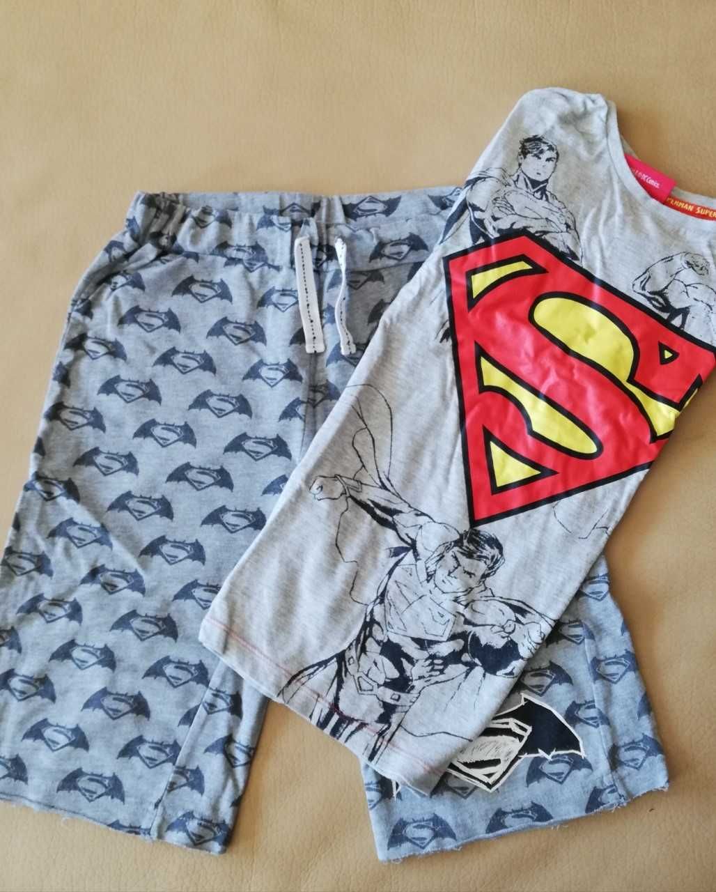 Conjunto calção + tshirt 9/10 anos superhomem