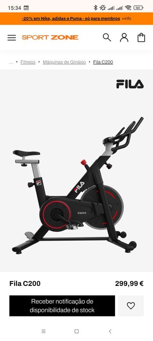 Bicicleta Spinning Fila C200