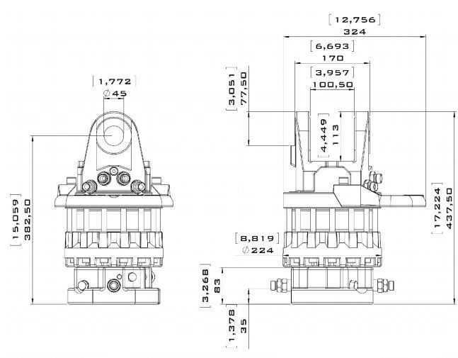 Finn Rotor CR 1200H-W45F173 /12T Rotator / obrotnica / rotor / Flansza