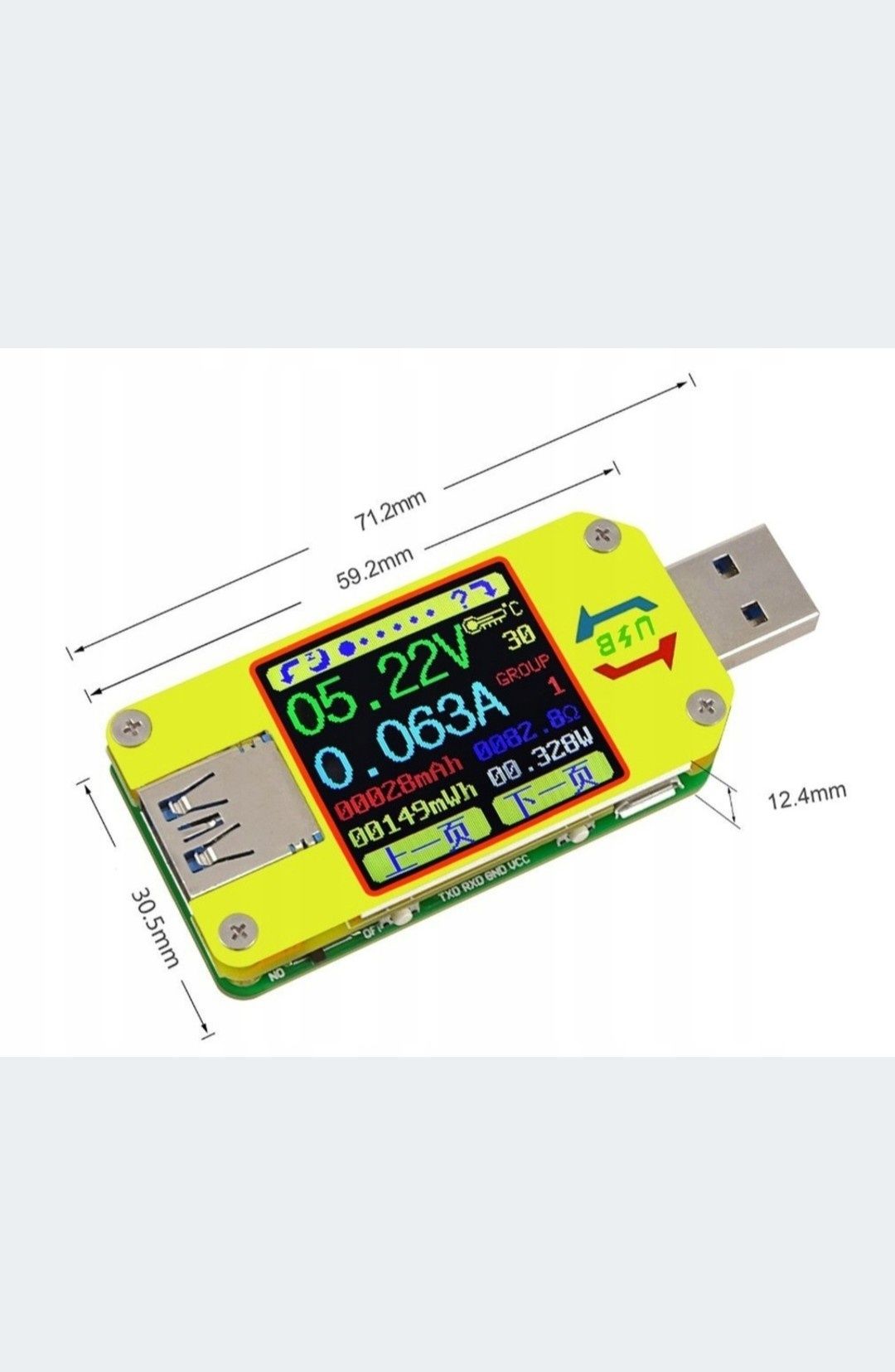 Miernik napięcia i prądu USB 3.0 UM34C + BT