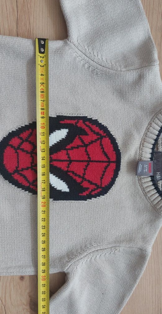 Sweter spidermen h&m 86 hm Marvel beżowy