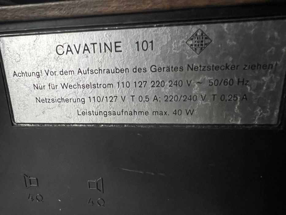 Vintage Aparelhagem Completa Telefunken Cavatine 101