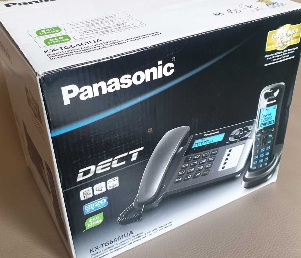 новий Телефон дві трубки з АОН, Panasonic KX-TG6461UA Автовідповідач