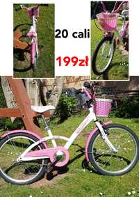 Rower 20 cali dla dziewczynki różowy