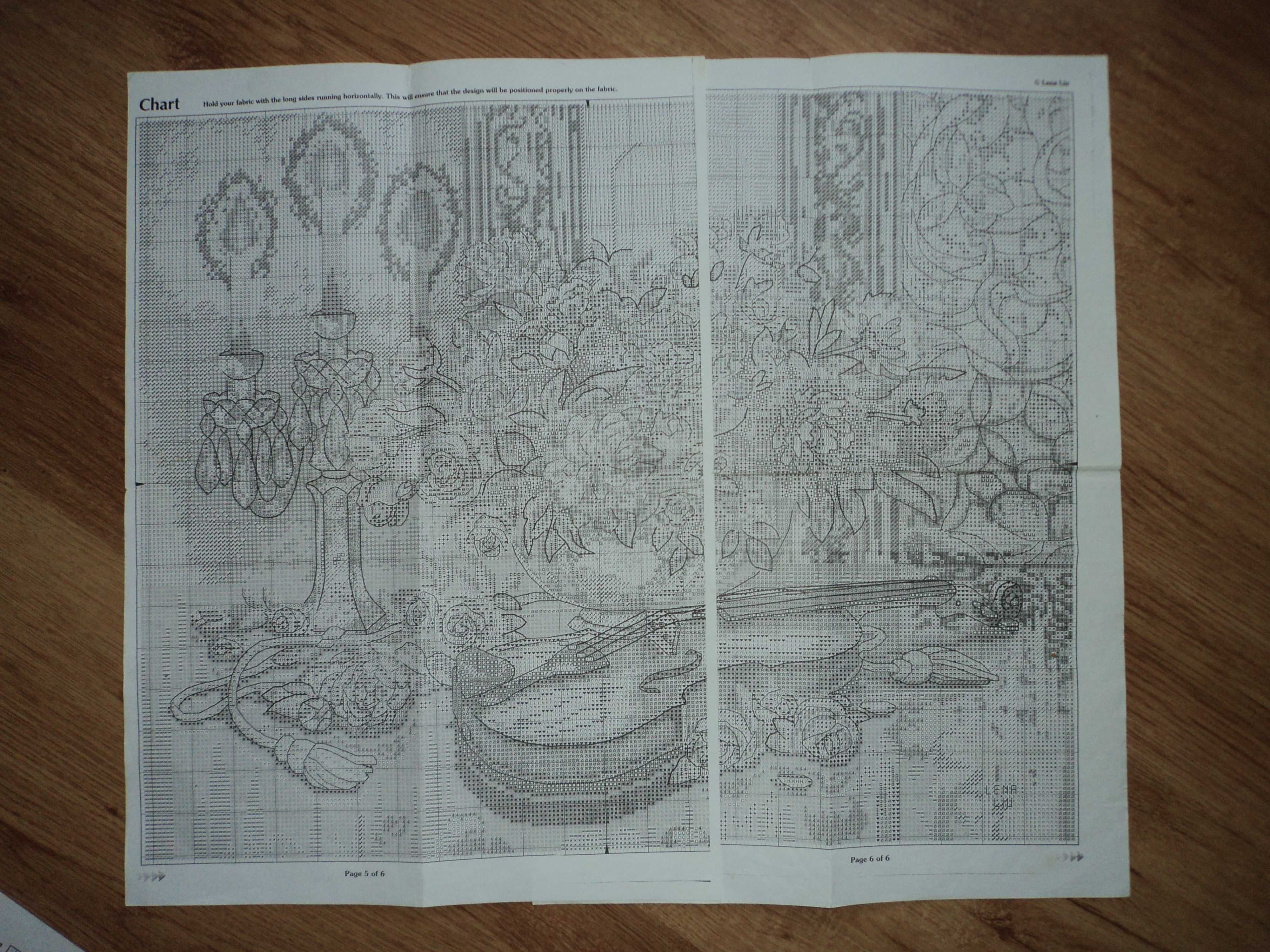 Схема и ключ для вышивания крестом Dimensions 35185 Romantic Floral