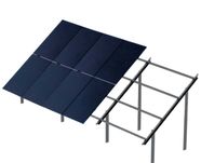 Konstrukcja gruntowa dwupodporowa 2x4 pion fotowoltaika PV