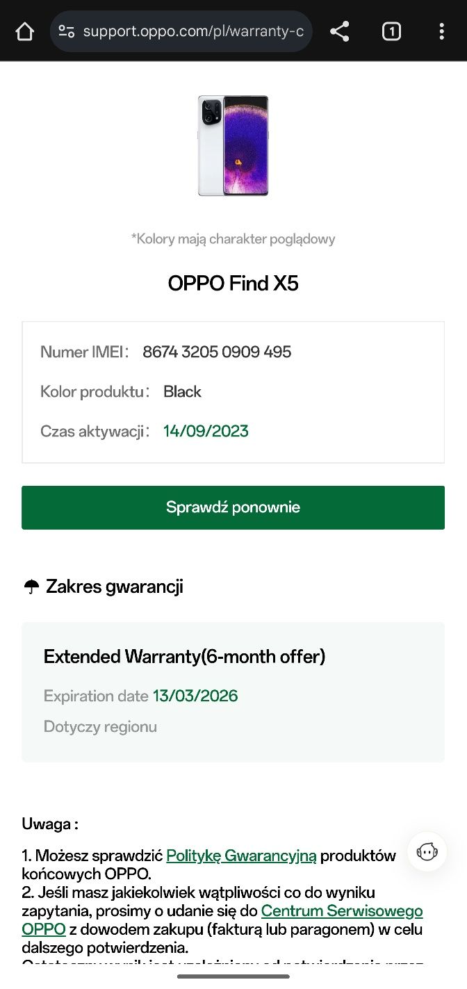 Oppo Find X5 8/256 Hasselblad gwarancja