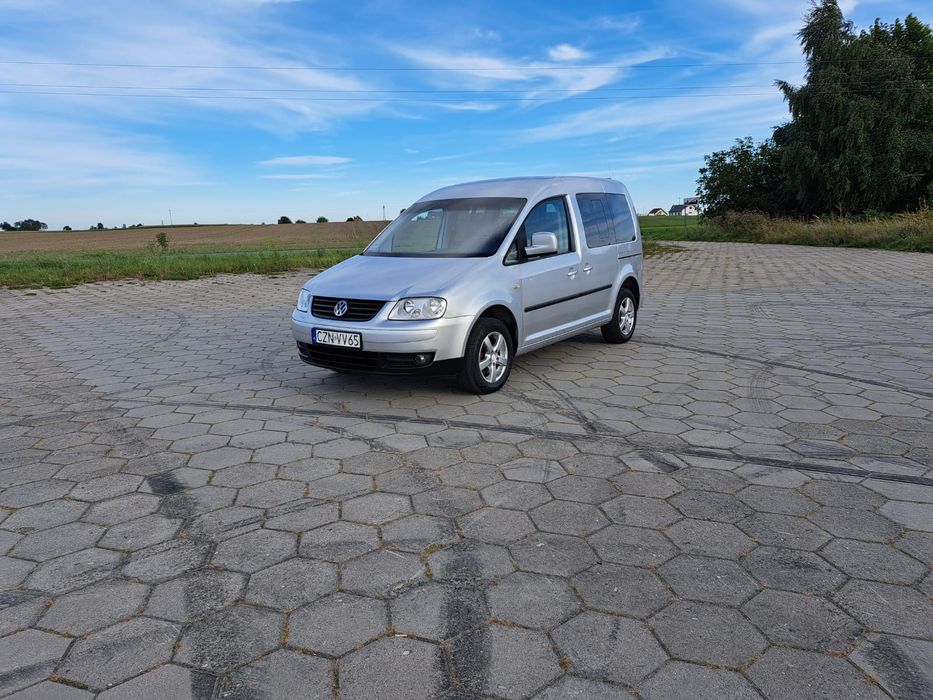 Volkswagen Caddy LIFE 1.9 TDI(105KM),5-Osobowy,Klima,Hak,Alusy,Rok2008