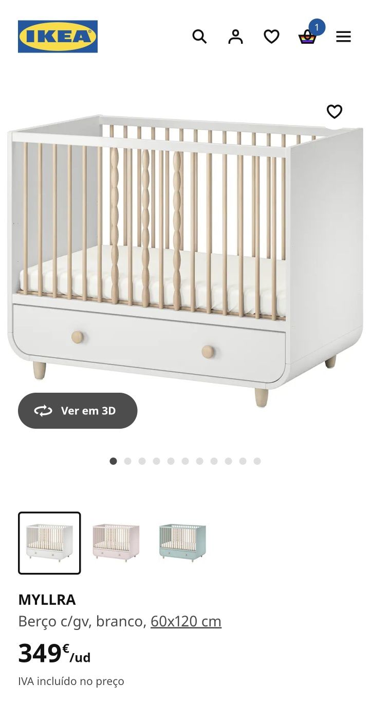 Berço Myllra Ikea