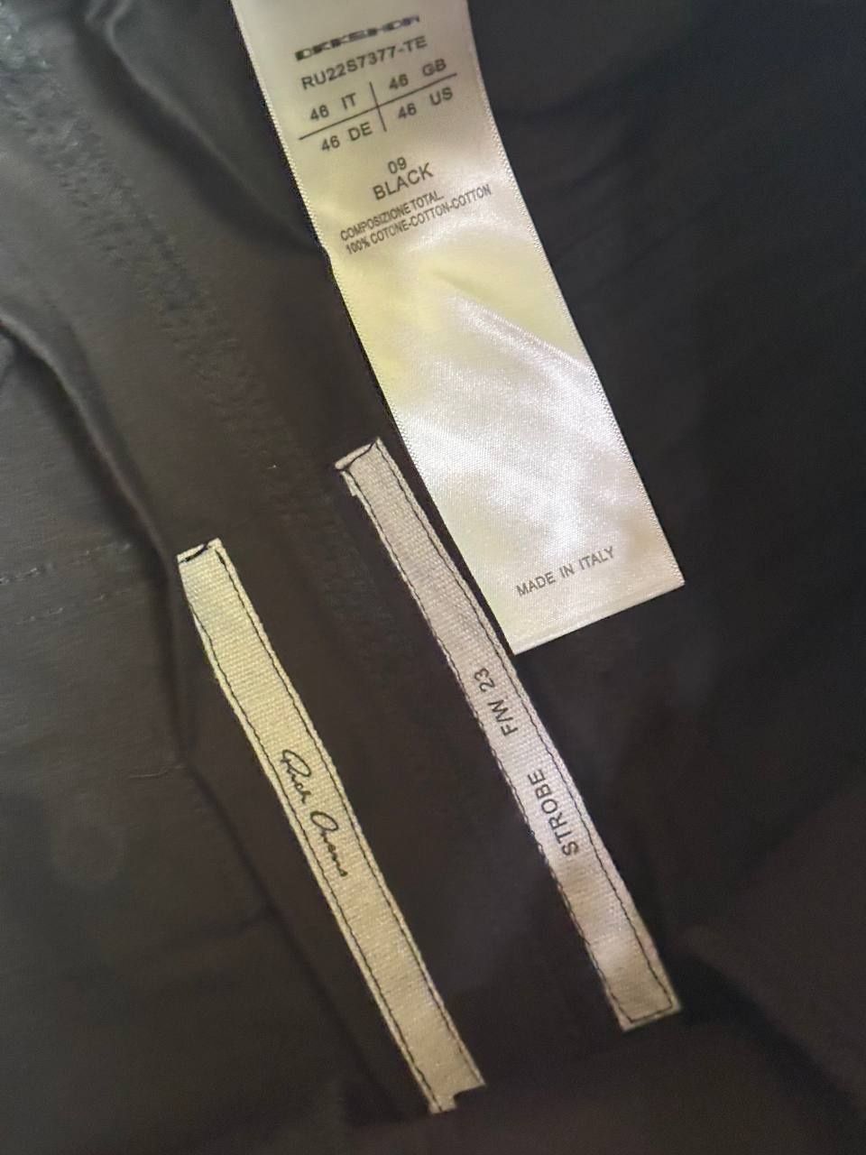 Rick Owens cargo штани чорні штаны черные карго opium archive S M L XL