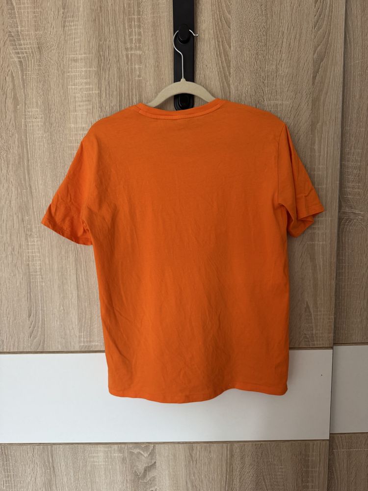 Koszulka Gant S tshirt Old Money logowana pomarańczowa Modna damska