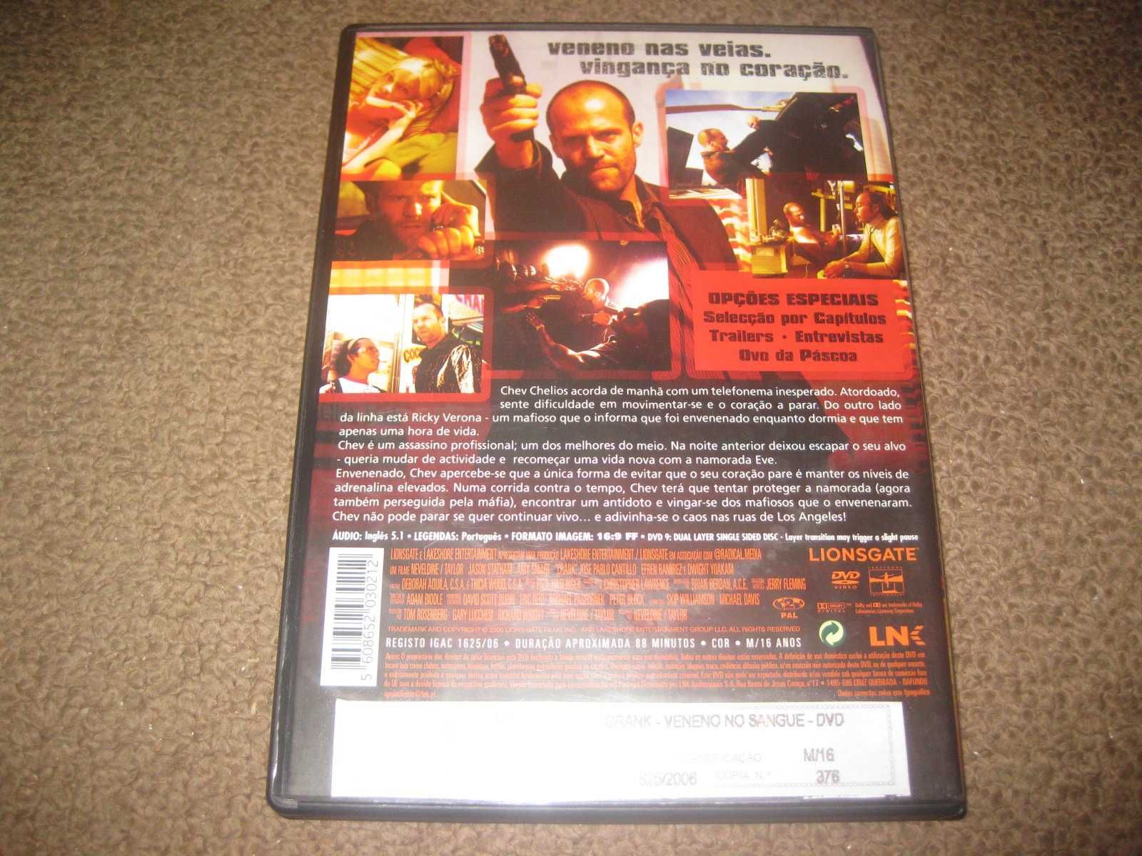 DVD "Crank - Veneno no Sangue" com Jason Statham